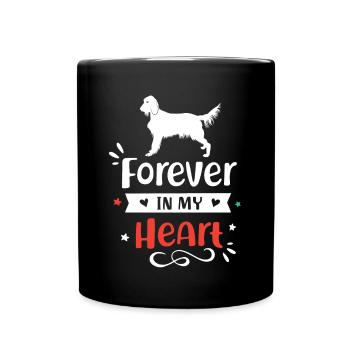 Setter irlandais pour toujours dans mon cœur - Mug uni - noir - Devant