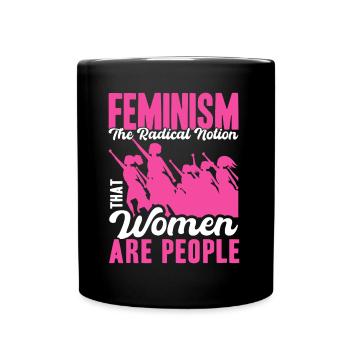Empowerment of gender equality F - Full Colour Mug - black - Front