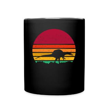 Spinosaurus Retro Style - Tasse einfarbig - Schwarz - Vorne