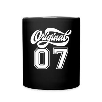 Millésime original 2007 - Mug uni - noir - Devant