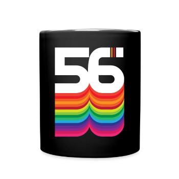 56 years "Birthday" - Full Colour Mug - black - Front