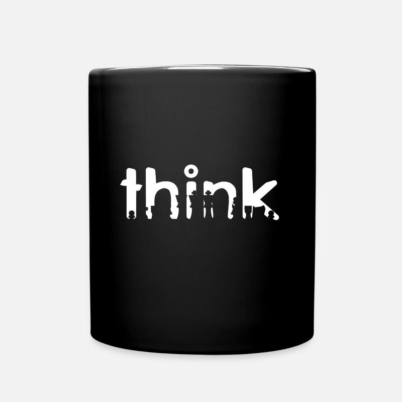 Schach spiel - think - Tasse einfarbig - Schwarz