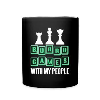 Board Games with my people - Full Colour Mug - black - Front