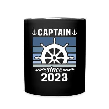 Capitaine 2023 bateau titulaire d’un permis bateau - Mug uni - noir - Devant