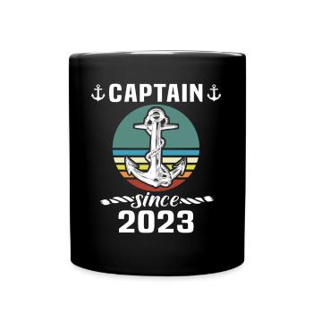 Captain 2023 boat license boat - Full Colour Mug - black - Front