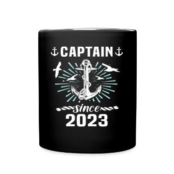 Capitaine 2023 bateau titulaire d’un permis bateau - Mug uni - noir - Devant