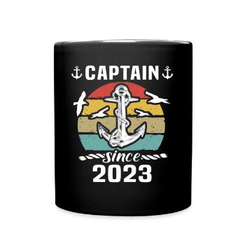 Capitaine 2023 bateau titulaire d’un permis bateau - Mug uni - noir - Devant