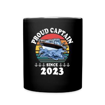Capitaine 2023 bateau titulaire d’un permis bateau - Mug uni - noir - Devant