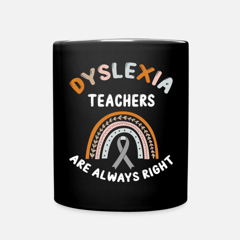 Dyslexia Therapy for Dyslexia Month - Full Colour Mug - black