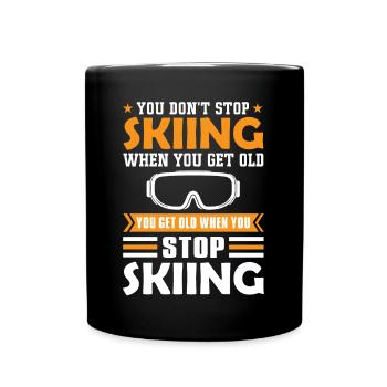 Ski Pension de vieillesse dicton - Mug uni - noir - Devant