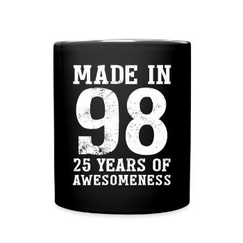 Made in 1998 "25 Years of Fascination" - Full Colour Mug - black - Front