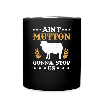 Sheep Rider Ain't Mutton going to Stop Us Gift - Mug uni - noir - Devant