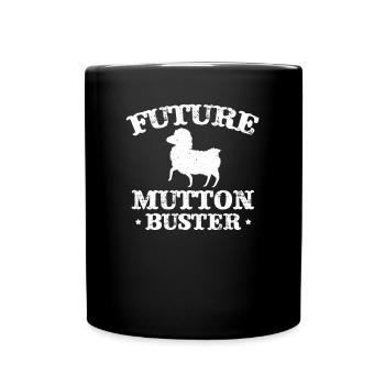 Future Mutton Buster Kids Sheep Riding School - Mug uni - noir - Devant