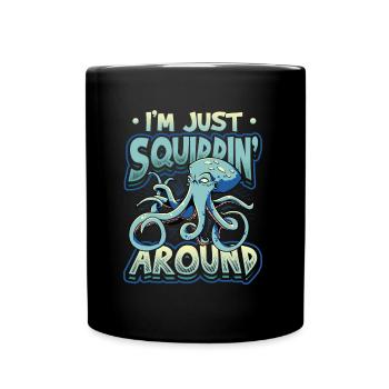 I'm just an octopus - Full Colour Mug - black - Front