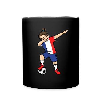 Dabbing Footballeuse Filles France Football - Mug uni - noir - Devant
