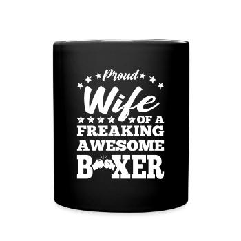 Fière épouse d’un boxeur génial idée amusante - Mug uni - noir - Devant