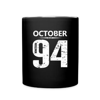 Oktober 1994 Trikotnummer - Tasse einfarbig - Schwarz - Vorne