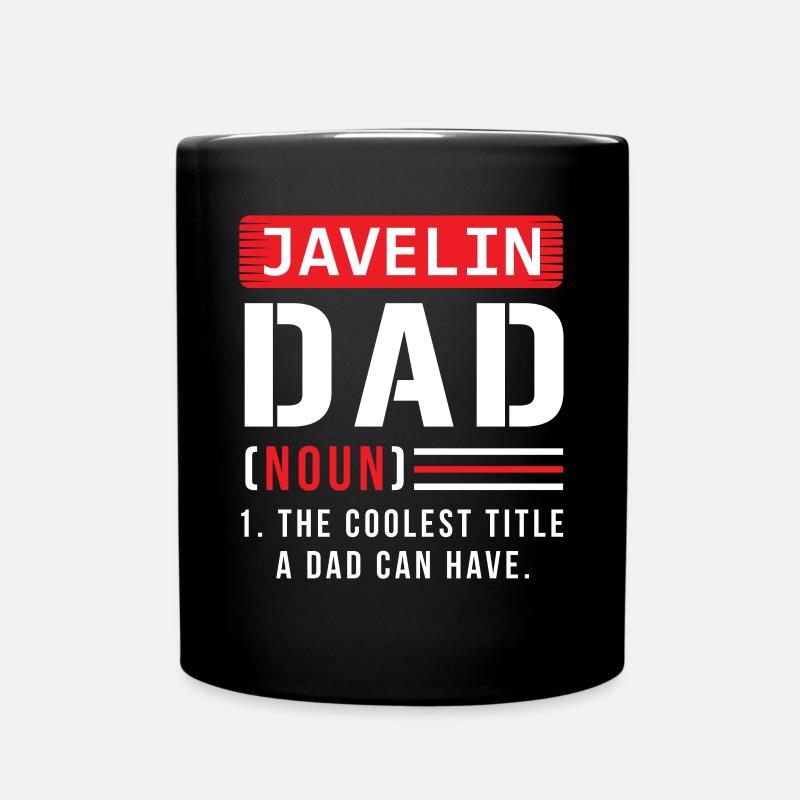Speer Wurf Papa Vater Spruch - Tasse einfarbig - Schwarz