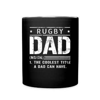 Coolest Papa Rugby Rugby Player - Full Colour Mug - black - Front