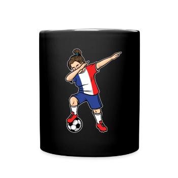 Dabbing Footballeuse Filles France Football - Mug uni - noir - Devant