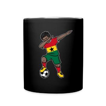 Dabbing Football Player Young Ghana Football - Full Colour Mug - black - Front