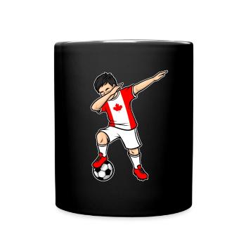 Dabbing Soccer Player Boy Canada Soccer - Mug uni - noir - Devant