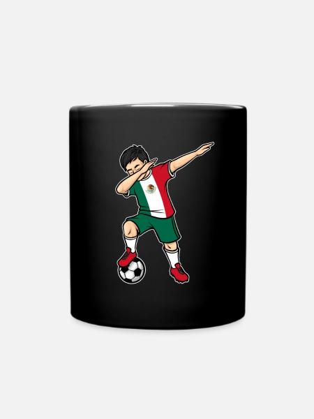Dabbing Fußballspieler Junge Mexiko Fußball - Tasse einfarbig - Schwarz