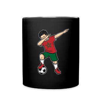 Dabbing Joueur de football garçon Maroc Football - Mug uni - noir - Devant
