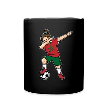 Dabbing Footballeuse Filles Maroc Football - Mug uni - noir - Devant