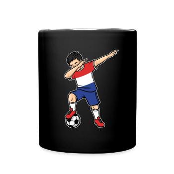 Dabbing Footballeur Jeune Pays-Bas Football - Mug uni - noir - Devant