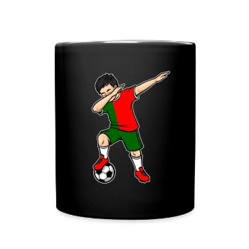 Dabbing Joueur de football Jeune Portugal Football - Mug uni - noir - Devant