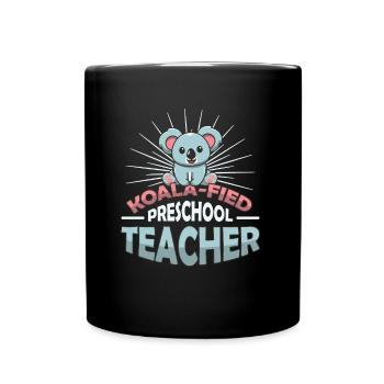 Koala-fied Koala Proud Preschool Teacher - Full Colour Mug - black - Front