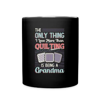 Nähen Quilter Oma Quilten - Tasse einfarbig - Schwarz - Vorne