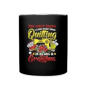 Nähen Quilter Oma Quilten - Tasse einfarbig - Schwarz - Vorne