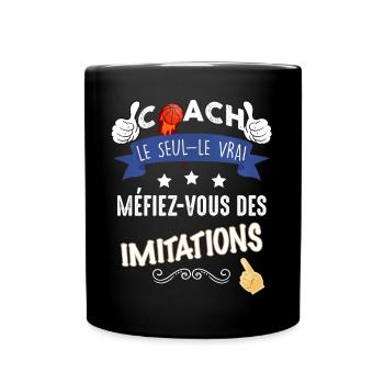 Coach basket humour Cadeau Homme - Mug uni - noir - Devant