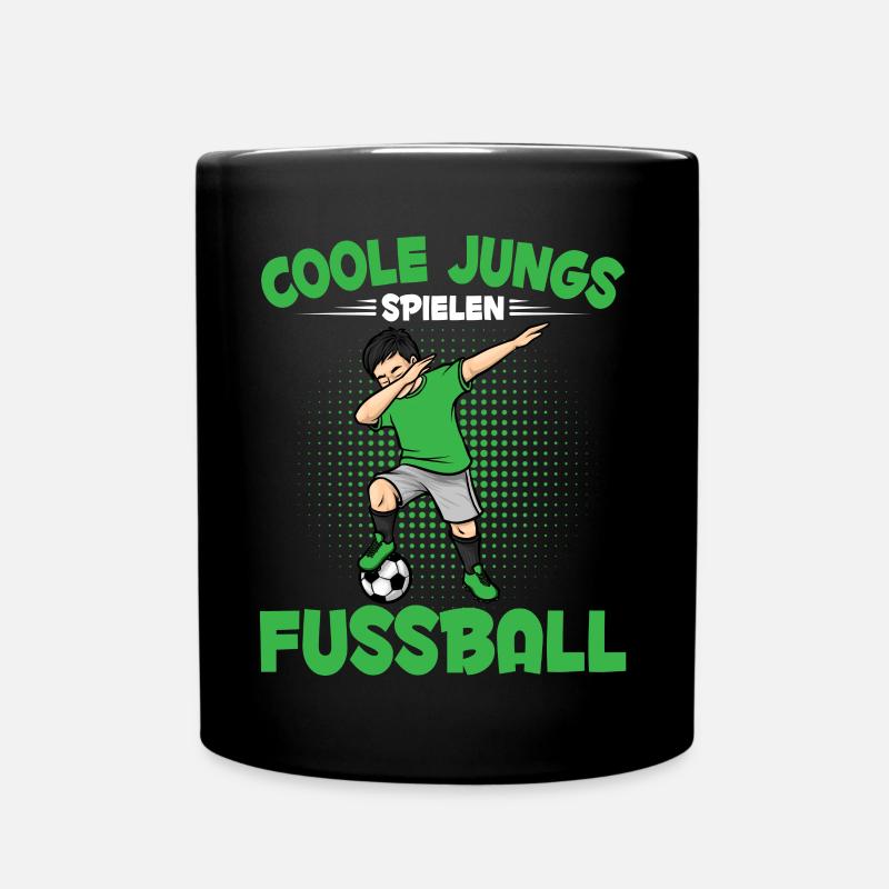 Dabbing Fußballspieler Jungs Fußball - Tasse einfarbig - Schwarz