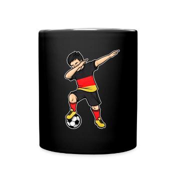 Dabbing Fußballer Junge Fußball Deutschland Trikot - Tasse einfarbig - Schwarz - Vorne