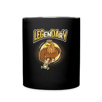 Fitnessstudio Bodybuilding Bein Tag - Tasse einfarbig - Schwarz - Vorne