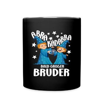 Bald Großer Bruder Dino Geschwisterkind Nachwuchs - Tasse einfarbig - Schwarz - Vorne