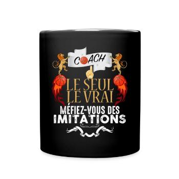 Coach le Seul Le Vrai Cadeau Basket Basketteur - Mug uni - noir - Devant