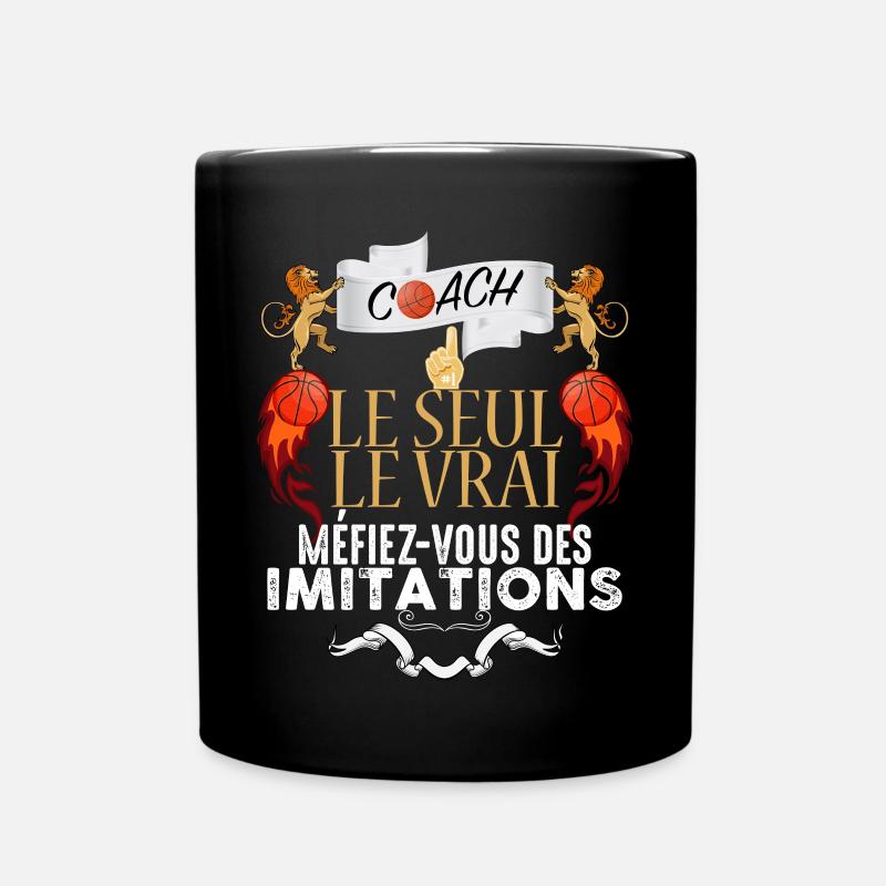 Coach le Seul Le Vrai Cadeau Basket Basketteur - Mug uni - noir