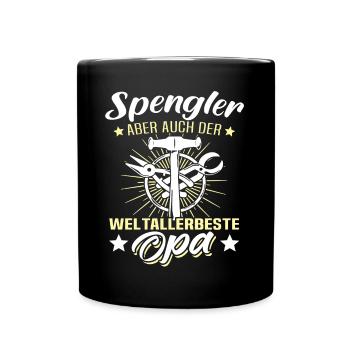 Spengler Opa Bauspengler Grossvater - Tasse einfarbig - Schwarz - Vorne