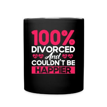 Ex Partner Divorce Divorced gift - Full Colour Mug - black - Front