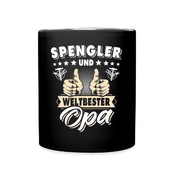Bauspengler Opa Spengler - Tasse einfarbig - Schwarz - Vorne
