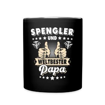 Bauspengler Papa Spengler - Tasse einfarbig - Schwarz - Vorne