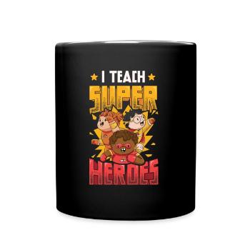 I teach superheroes - Full Colour Mug - black - Front