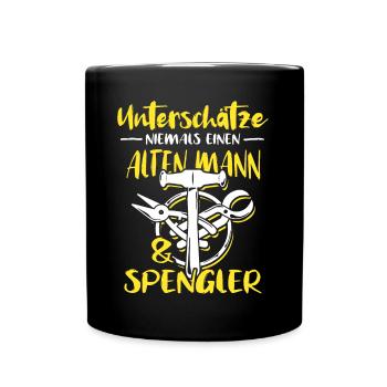 Spengler Beruf Bauspengler Sprüche - Tasse einfarbig - Schwarz - Vorne
