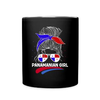 Panamanian Girl Latina Frau Panama Flagge Geschenk - Tasse einfarbig - Schwarz - Vorne