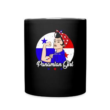 Panamanian Girl Latina Frau Panama Flagge Geschenk - Tasse einfarbig - Schwarz - Vorne