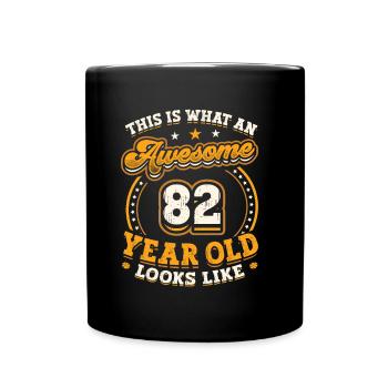 This is what an awestruck 82-year-old looks like. - Full Colour Mug - black - Front